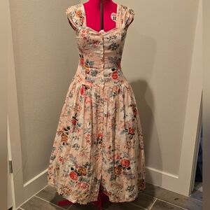 Bridgerton Regancy Fairycore Floral Button-Down Midi Dress